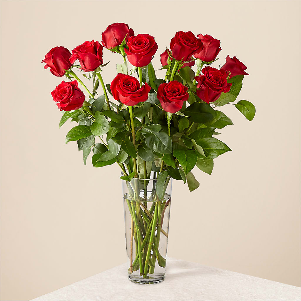 Long Stem Red Rose Bouquet – Visalia Flower Shop, Visalia CA