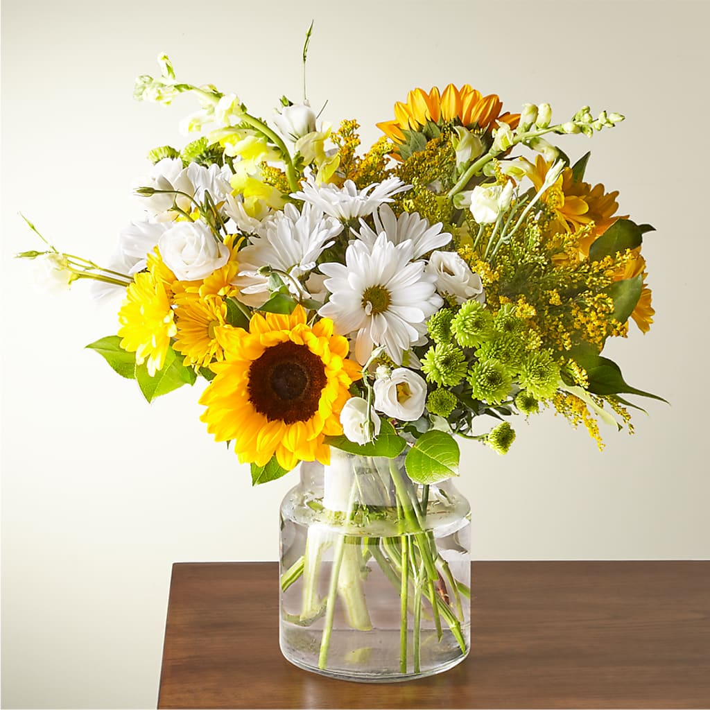 Hello Sunshine Bouquet – Visalia Flower Shop, Visalia CA