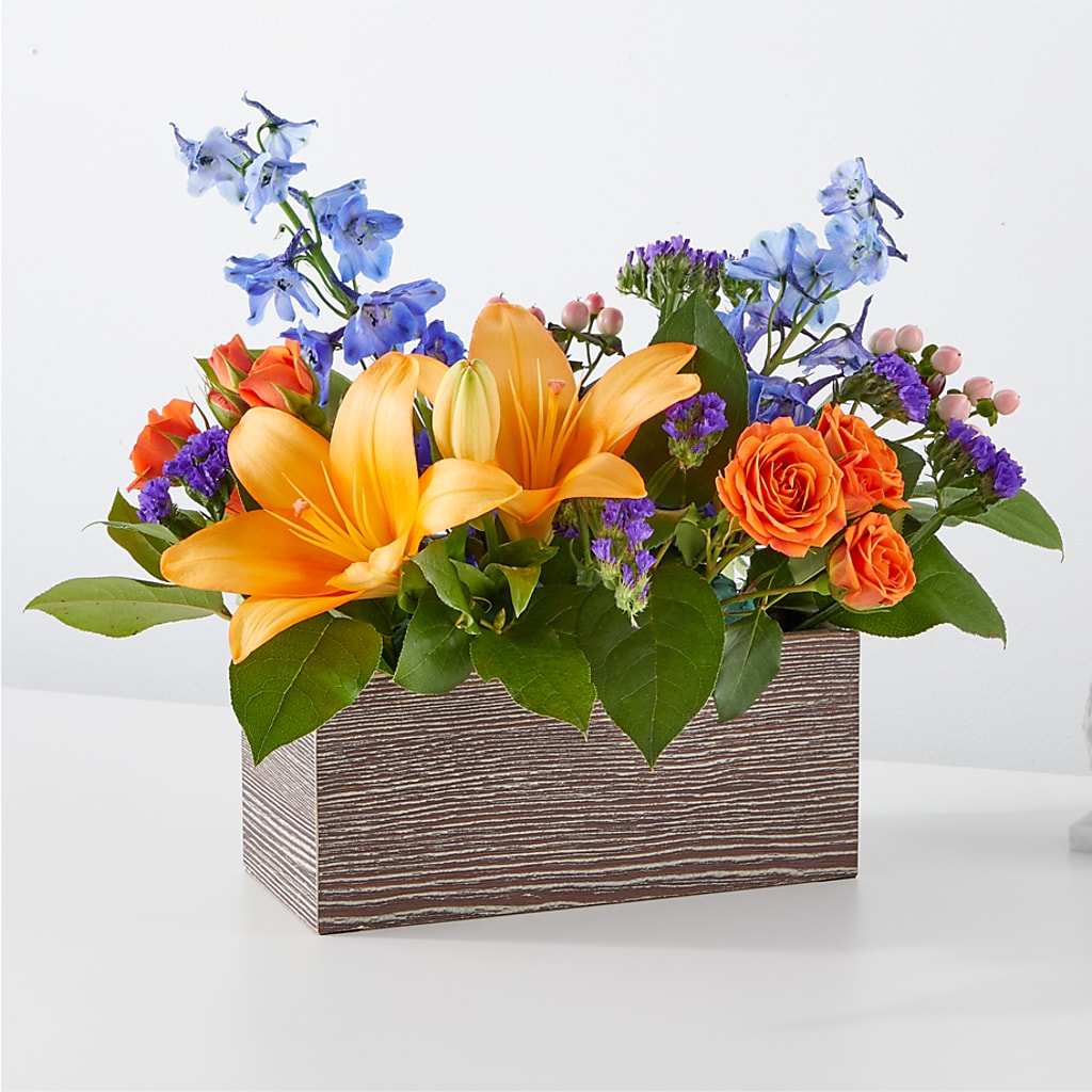 Radiant Citrus Box Bouquet – Visalia Flower Shop, Visalia CA