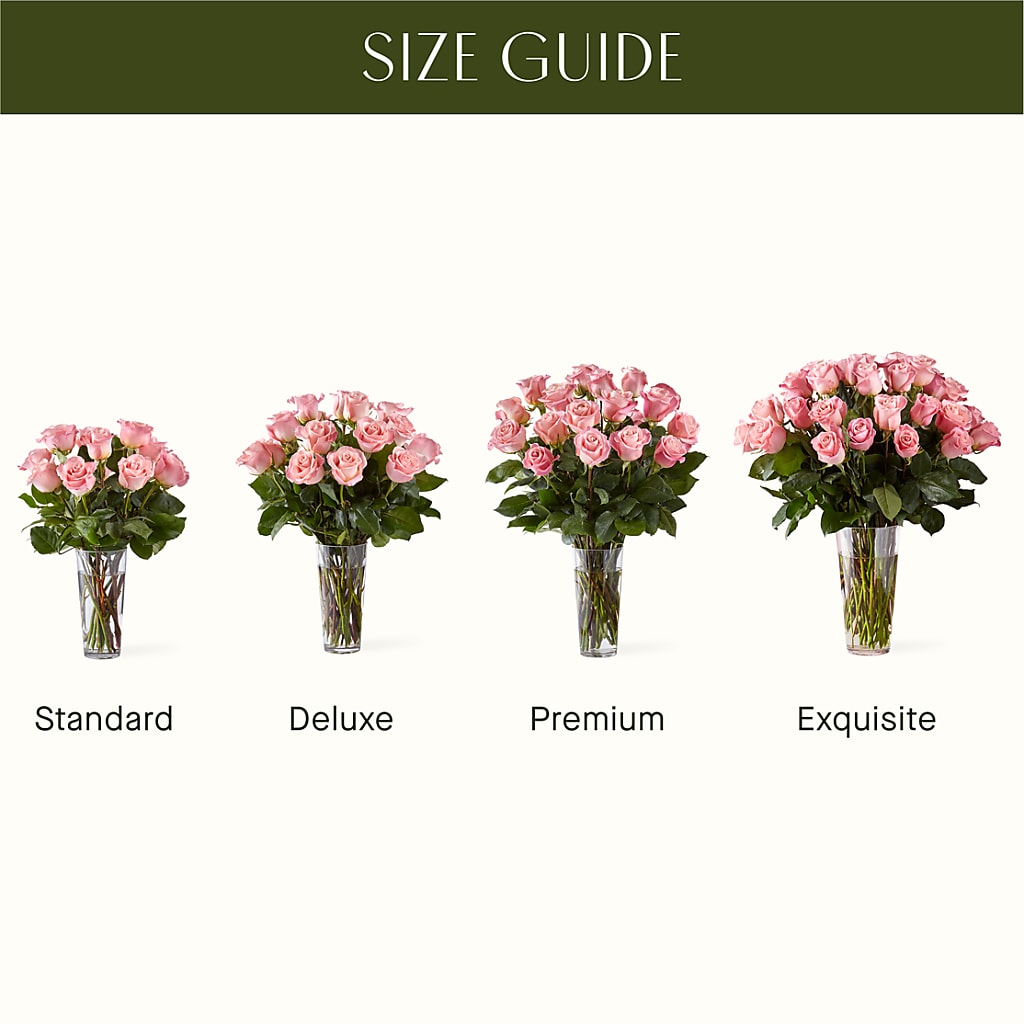 Long Stem Pink Rose Bouquet – Visalia Flower Shop, Visalia CA