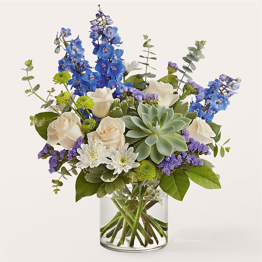 Cerulean Waves Bouquet – Visalia Flower Shop, Visalia CA