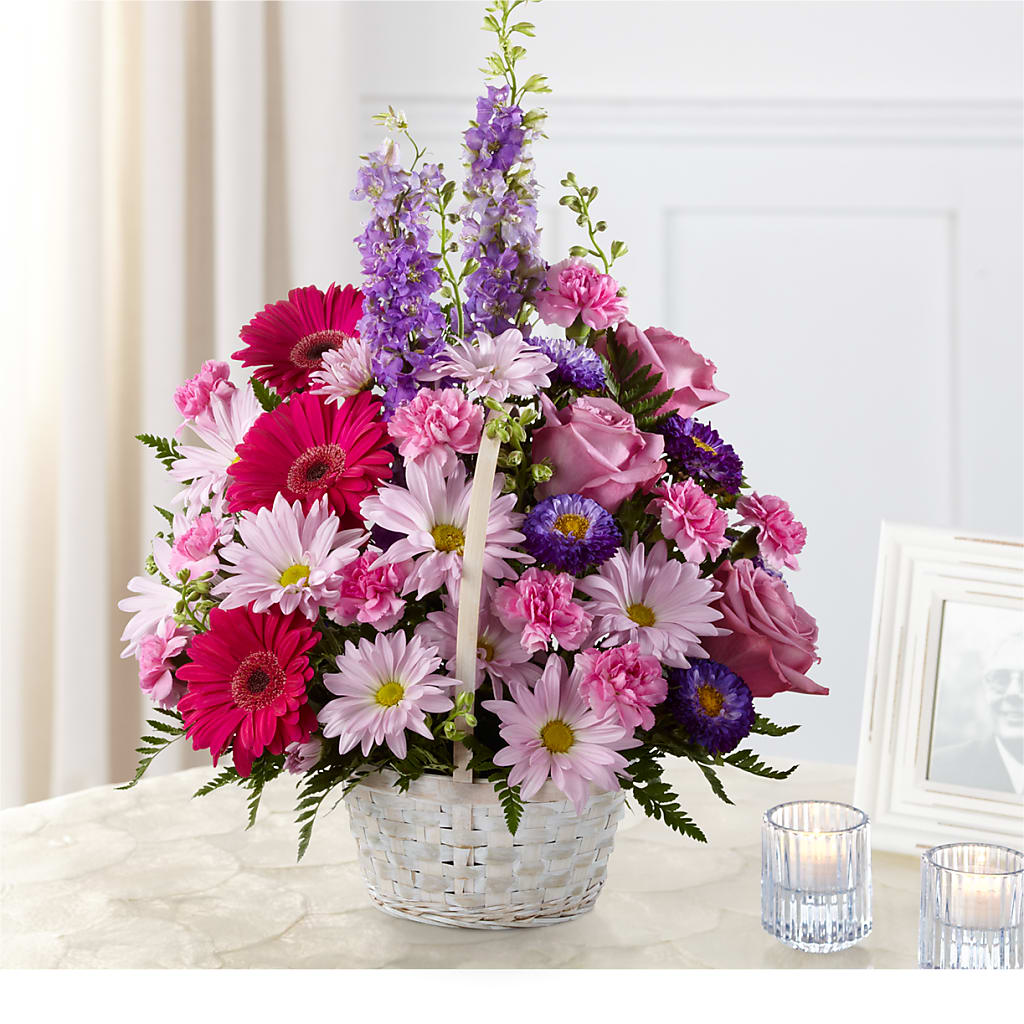 Pastel Peace Basket – Visalia Flower Shop, Visalia CA