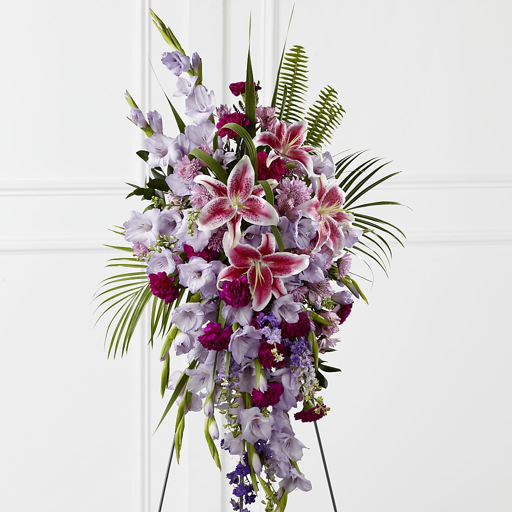 Tender Touch Standing Spray – Visalia Flower Shop, Visalia CA