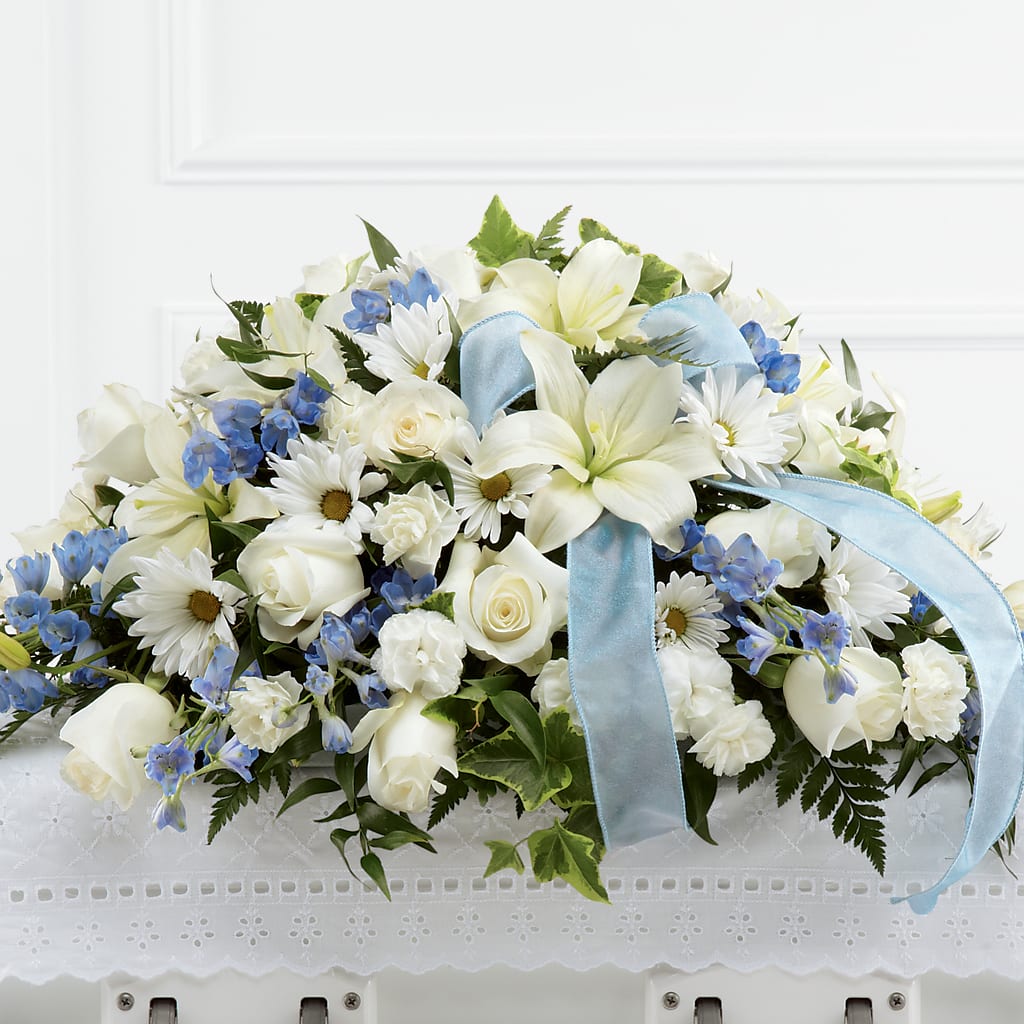 Tender Treasure Casket Spray – Visalia Flower Shop, Visalia CA