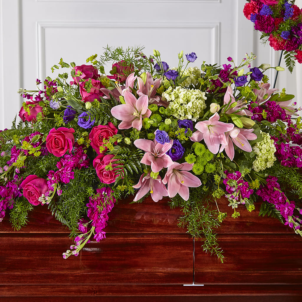 Radiant Tribute Casket Spray – Visalia Flower Shop, Visalia CA