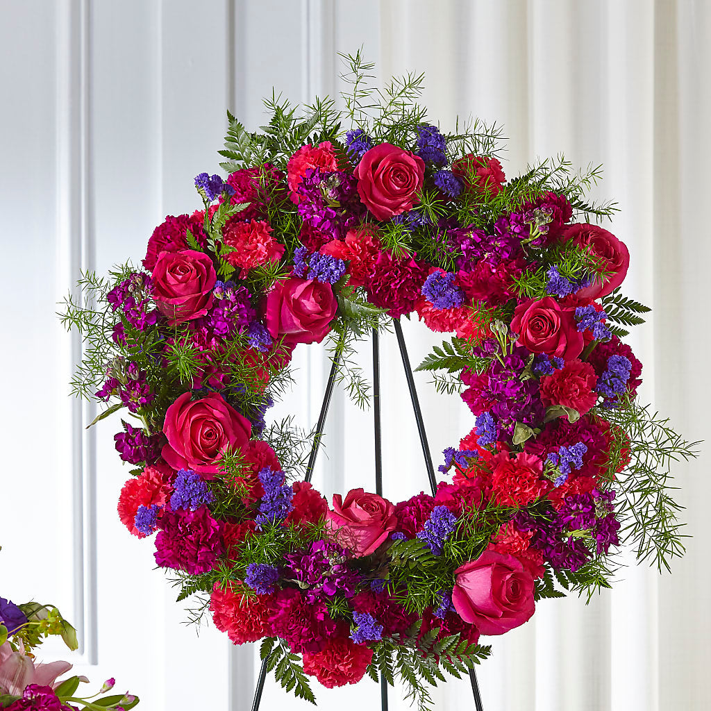 Calming Colors Wreath – Visalia Flower Shop, Visalia CA