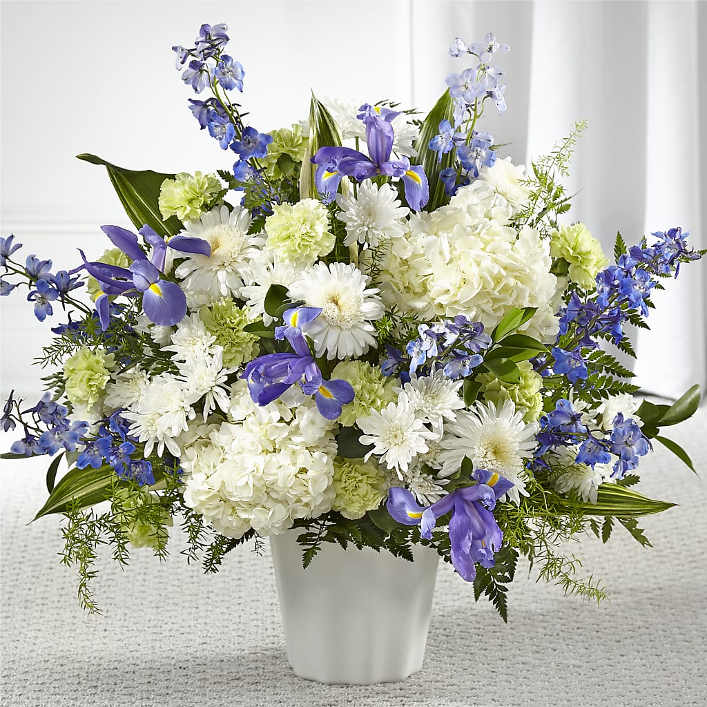 Soft Serenity Floor Basket – Visalia Flower Shop, Visalia CA