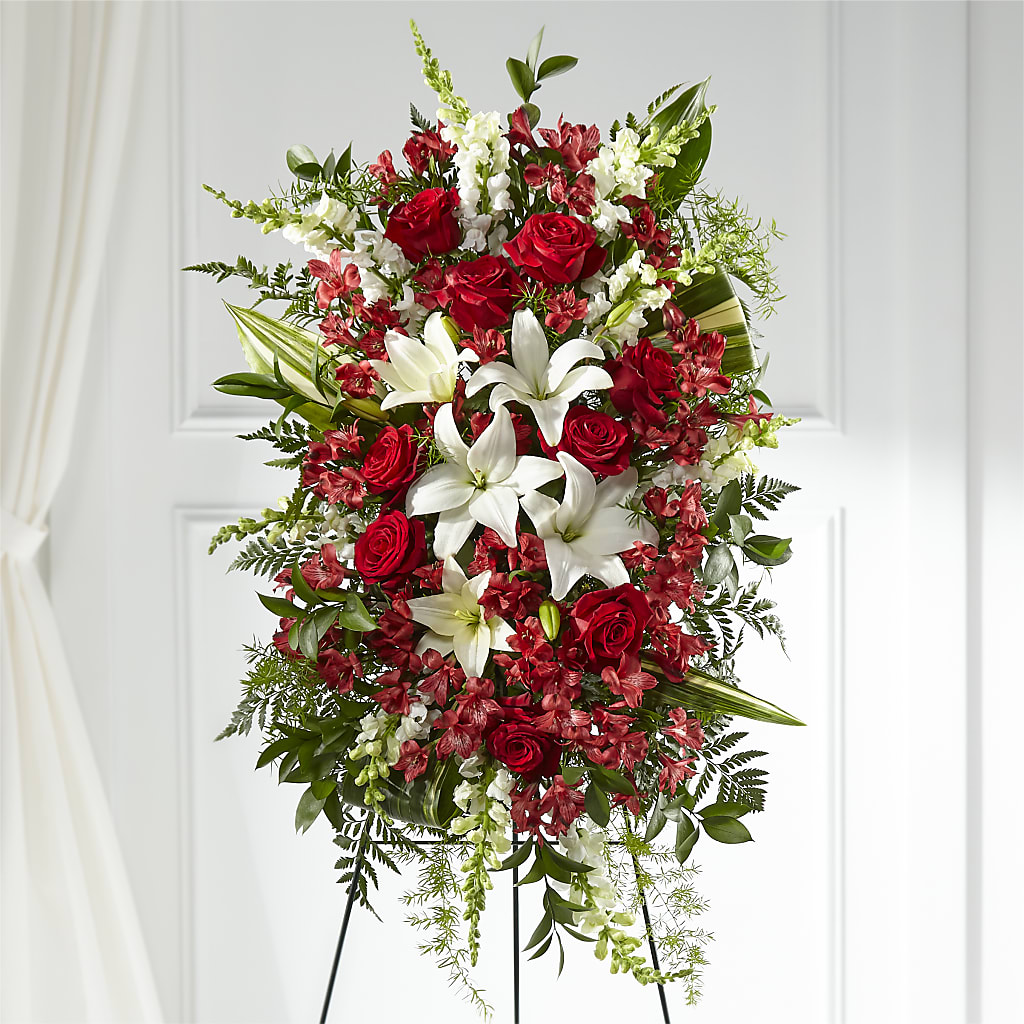 Everlasting Memory Standing Spray – Visalia Flower Shop, Visalia CA