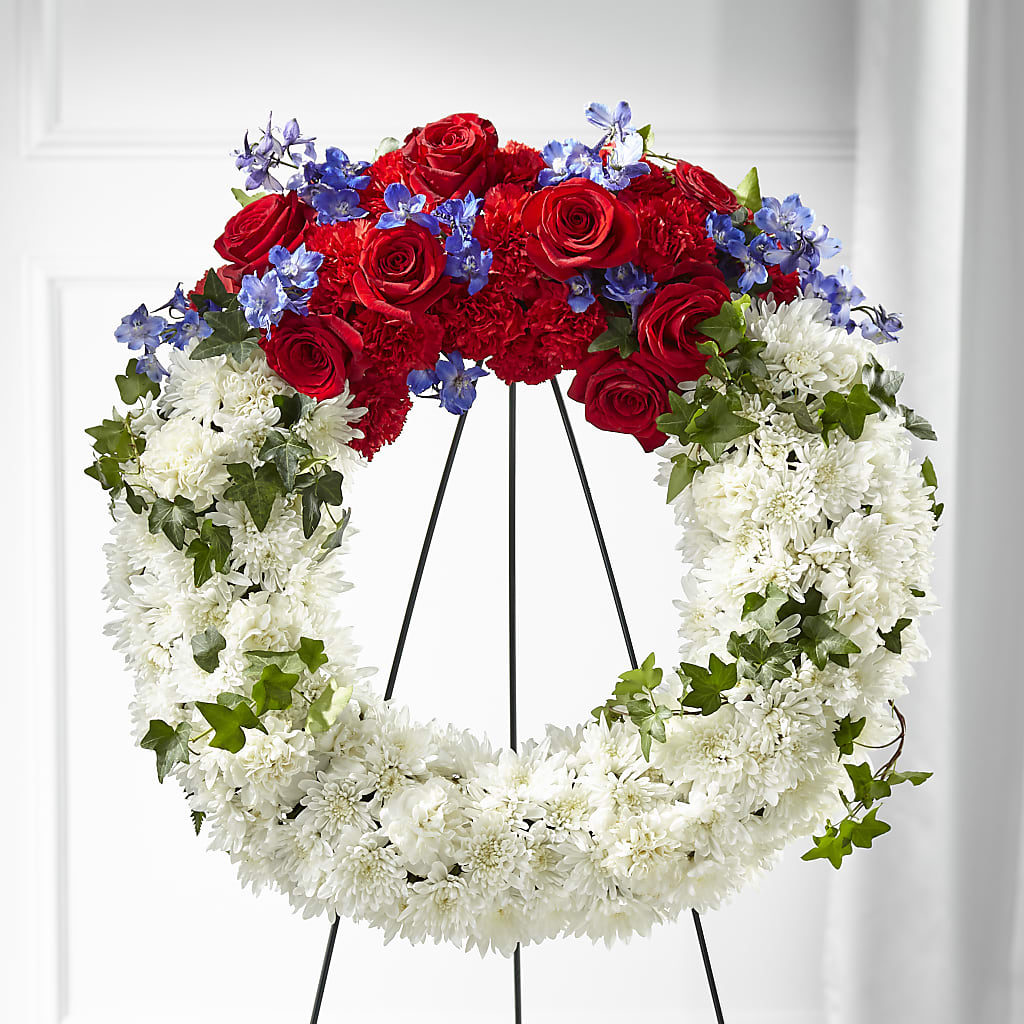 Patriotic Passion Wreath – Visalia Flower Shop, Visalia CA