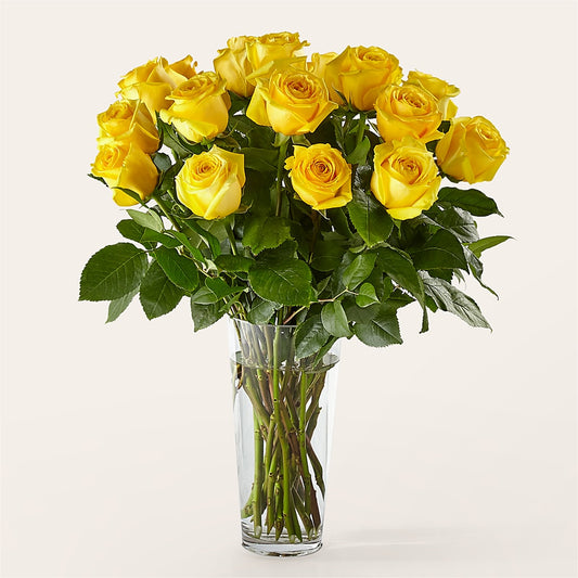 Long Stem Yellow Rose Bouquet –  Visalia Flower Shop, Visalia CA