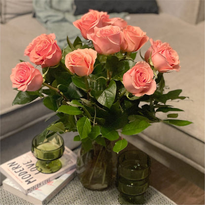 Long Stem Pink Rose Bouquet –  Visalia Flower Shop, Visalia CA