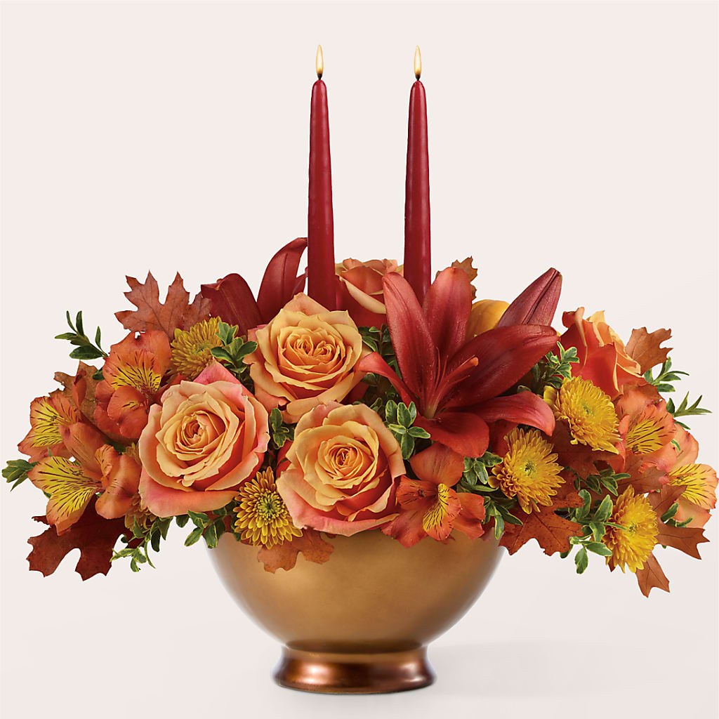 Harvest Table Centerpiece –  Visalia Flower Shop, Visalia CA