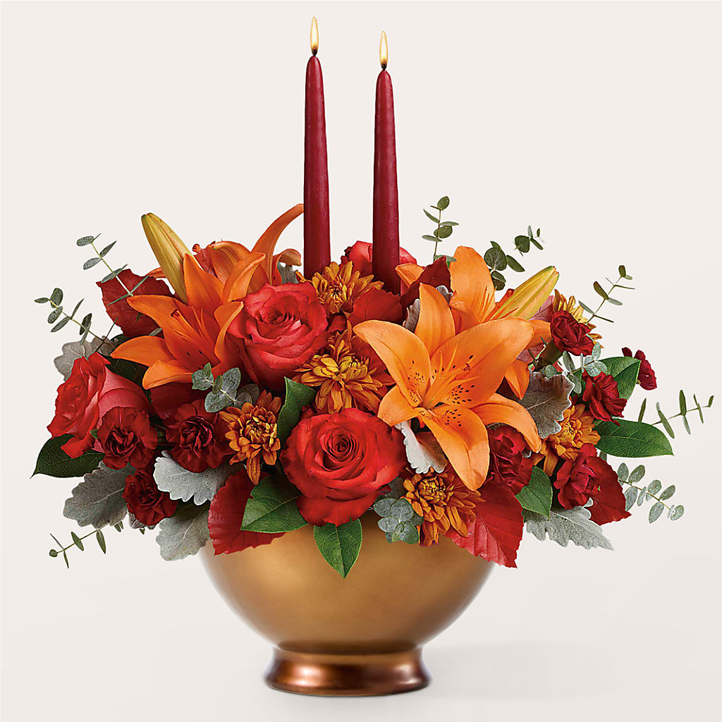 Fruits of Fall Centerpiece –  Visalia Flower Shop, Visalia CA