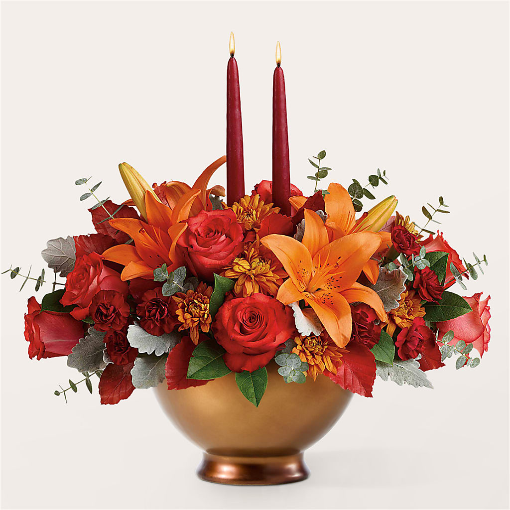 Fruits of Fall Centerpiece –  Visalia Flower Shop, Visalia CA