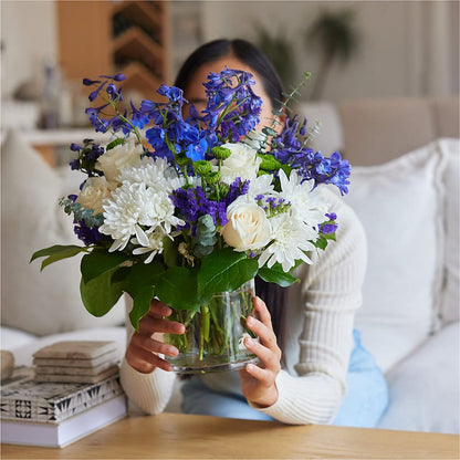 Cerulean Waves Bouquet –  Visalia Flower Shop, Visalia CA