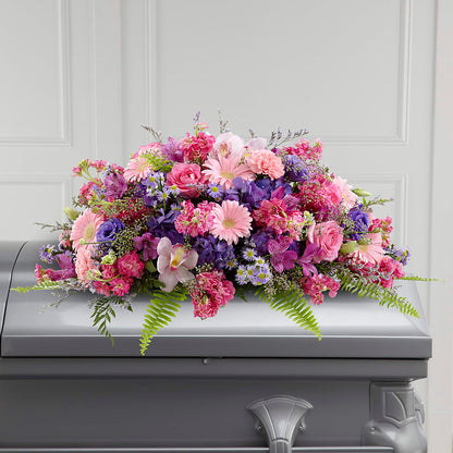 Glorious Garden Casket Spray –  Visalia Flower Shop, Visalia CA