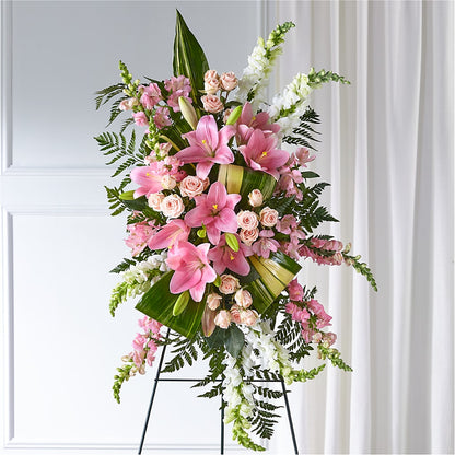 Elegant Embrace Standing Spray –  Visalia Flower Shop, Visalia CA