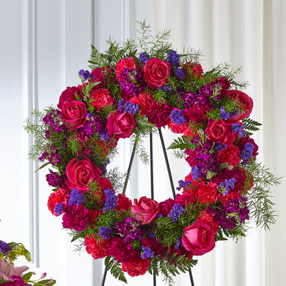 Calming Colors Wreath –  Visalia Flower Shop, Visalia CA