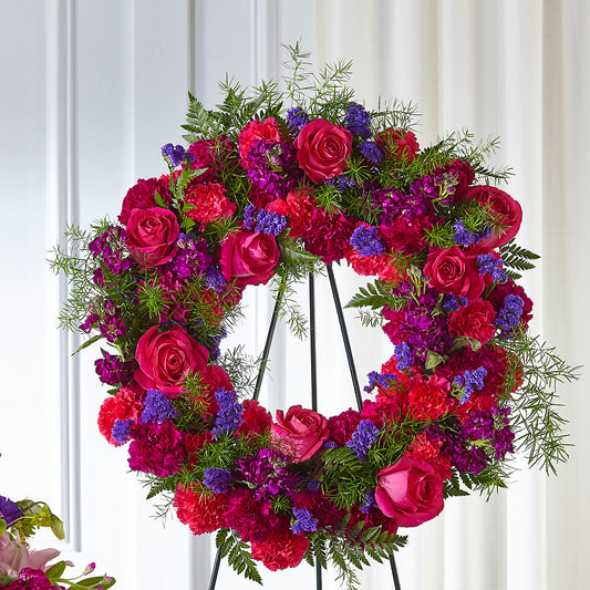Calming Colors Wreath –  Visalia Flower Shop, Visalia CA