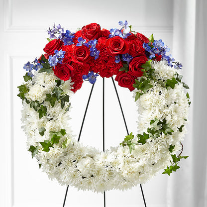Patriotic Passion Wreath –  Visalia Flower Shop, Visalia CA