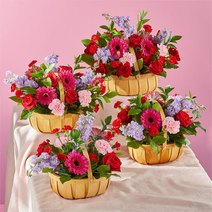 Pink Picnic Basket –  Visalia Flower Shop, Visalia CA