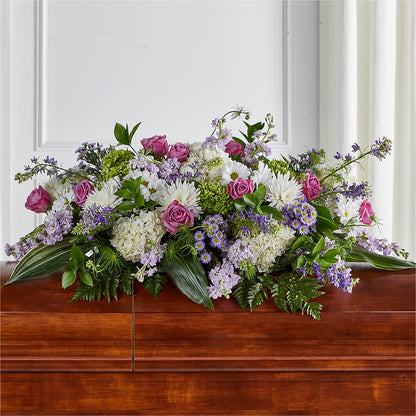 Meadows of Serenity Casket Spray –  Visalia Flower Shop, Visalia CA
