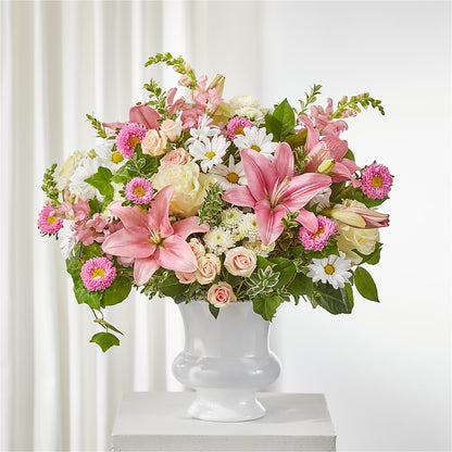 Empathetic Blooms Urn Arrangement –  Visalia Flower Shop, Visalia CA