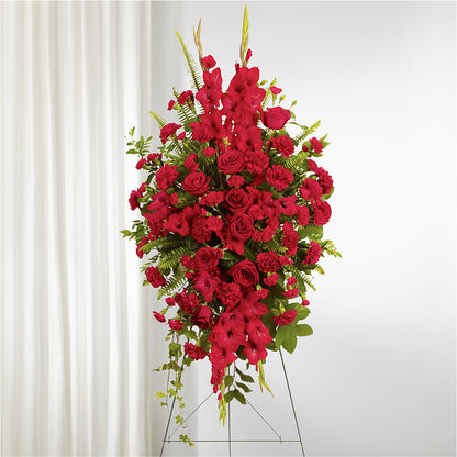 From the Heart Standing Spray –  Visalia Flower Shop, Visalia CA