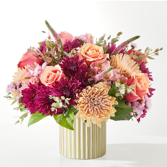 Berry Cobbler Bouquet with Ivory Vase –  Visalia Flower Shop, Visalia CA